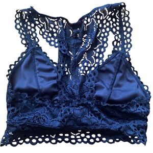 Buckle bralette new navy blue size small